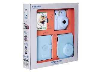 Комплект за моментални снимки FujiFilm Instax Mini 12, пастелно синьо