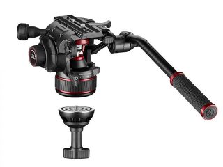 Видео статив със среден паяк комплект Manfrotto Nitrotech 608/ Alu Twin MS
